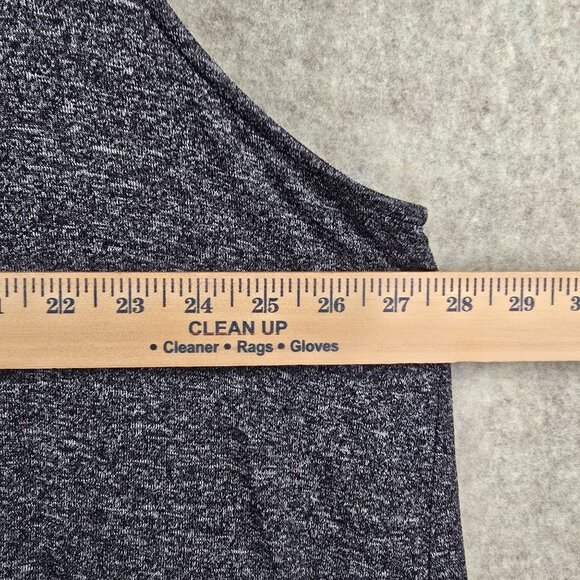 Apt. 9 Womens Sleeveless Tank Top Black Heather Size 3X Rayon Blend Relaxed Fit - Picture 9 of 9